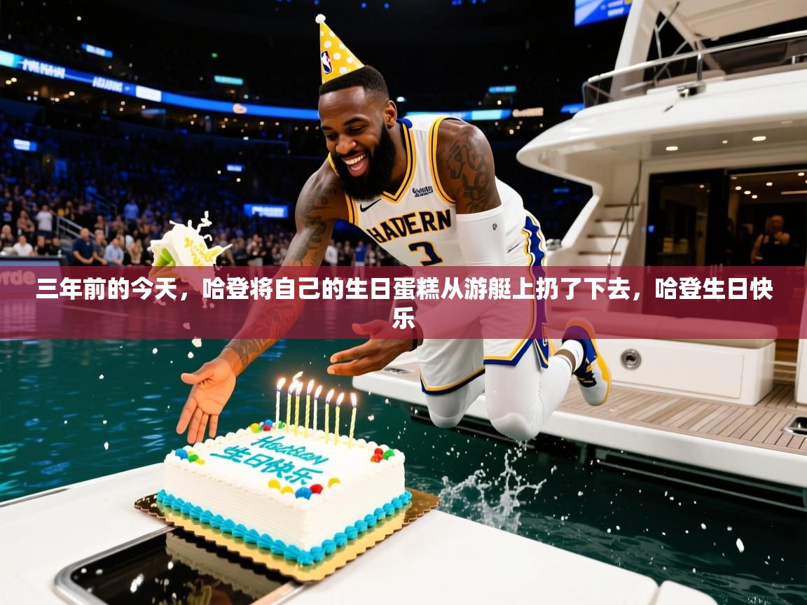 2025米兰体育直播三年前的今天，哈登将自己的生日蛋糕从游艇上扔了下去，哈登生日快乐  第1张